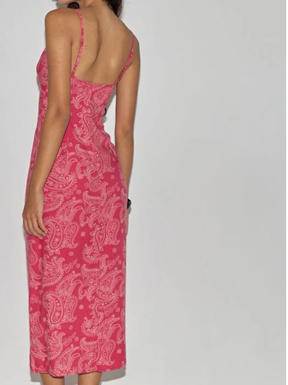 Motel Rocks Sastra Midi Dress In Retro Paisley Pink - Picture 2 of 6